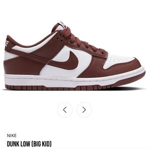 Nike Maroon and White Low-Top Sneakers